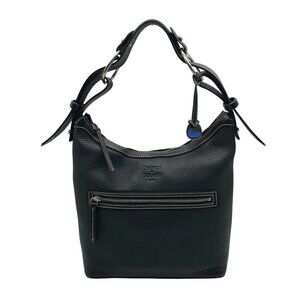 Dooney & Bourke Black Pebbled Leather East West Hobo Bag